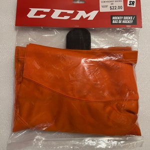 Orange Senior Large CCM SX6000 Socks (New)