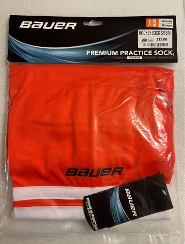 Orange Senior Large Bauer Socks (New)