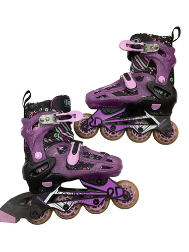 Used RollerDerby ADJUSTABLE SKATES 12-2 Junior Rec Fitness Skates Purple Adjustable 11613-S000175610
