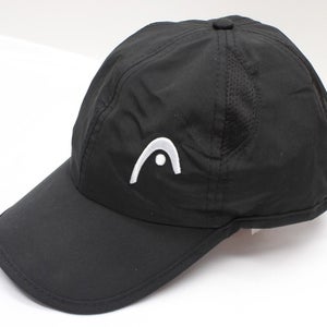 2026 UNISEX HEAD DRY-FIT ADJUSTABLE TENNIS CAP 100% POLYESTER (BLACK) #952802