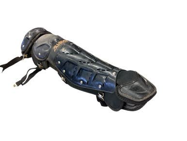 Used All Star SHINGUARDS LG1216PS Catchers Leg Guards Black Intermed 11846-S000099362