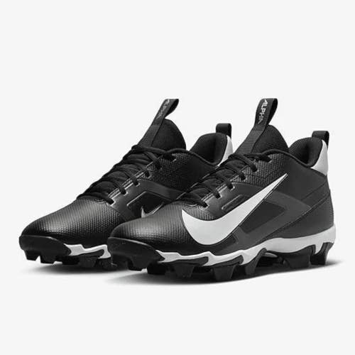 Nike Alpha Menace 4 Shark FN0028-001 Men 8.5 Black White Football Cleats RHS6029