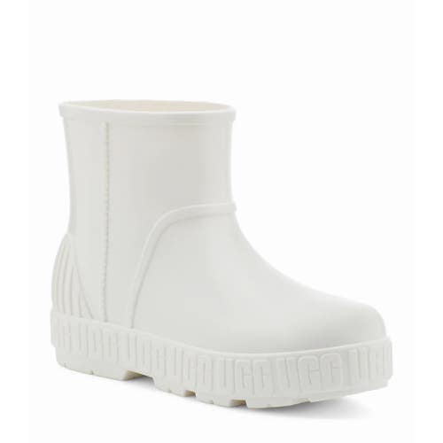UGG Drizlita 1125731 Women's US 11 White Leather Waterproof Rain Boots RHS6010