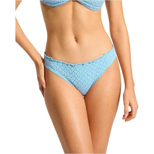 Seafolly Daydreamer Hipster Bikini Bottom Womens 10 Powder Blue Swimwear GBO1009