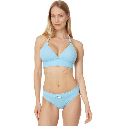 Lilly Pulitzer Seelie Halter Bikini Top Women's 0 Hydra Blue Swimwear GBO904