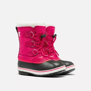 Sorel Yoot Pac 1855211 Kids Bright Rose Sherpa Cuff Waterproof Snow Boot RHS5826