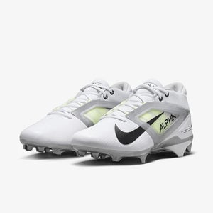 Nike Alpha Menace 4 Pro FD7037-100 Boot Mens White Sliver Football Cleats UWU840