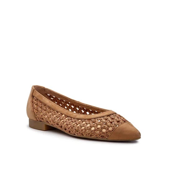 Paul Green Aries Flats Women 8 Sisal Diva Combo Woven Leather Ballerina RHS6109