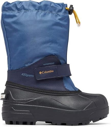 Columbia Powderbug Forty Big Kids US 10 Collegiate Navy Black Snow Boots RHS5829