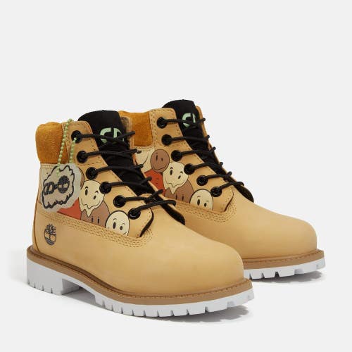 Timberland Premium 6-Inch TB0A2CTGEXM Youth US 2 Yellow Waterproof Boots TF7755