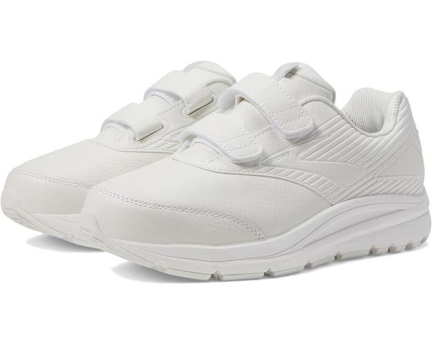 Brooks Addiction Walker V-Strap 2 120309-142 Women's US 12 White Shoes RHS6011