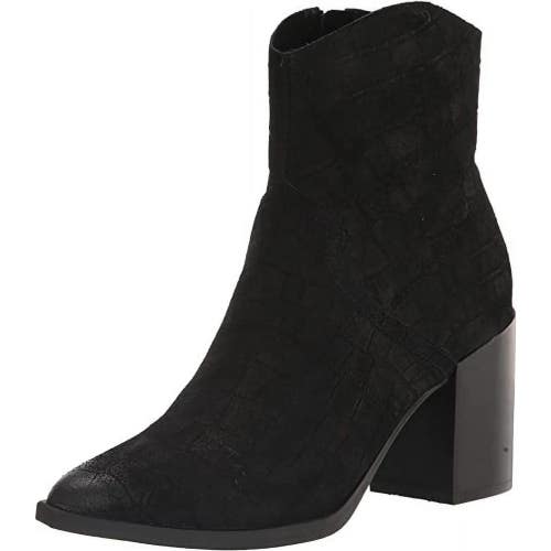 Steve Madden Cate Boots Women's US 9 Black Pointed Toe Block Heel Bootie RHS5988