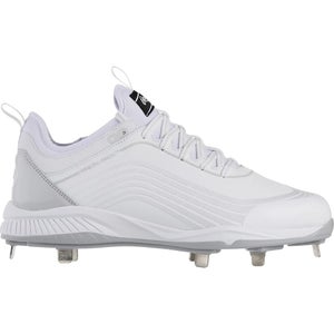Rawlings Bullpen 174930 Men's US 8 White Lace Up Metal Baseball Cleats GAL768