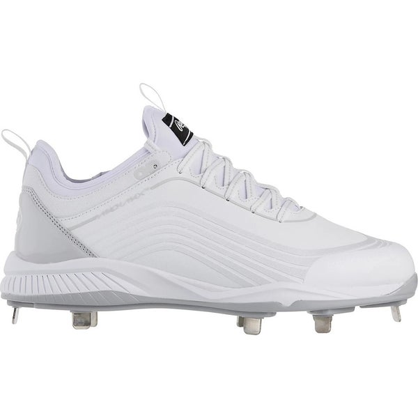 Rawlings Bullpen 174930 Men's US 8 White Lace Up Metal Baseball Cleats GAL768