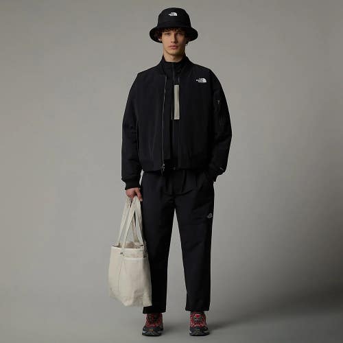 The North Face Easy Wind Jogger Men Small Black Elastic Waist Tapered Leg RED398