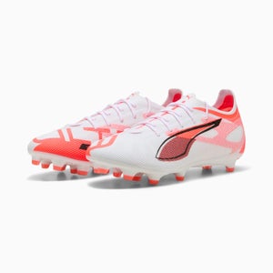Puma Ultra 5 Pro 108161 01 Men's 7 White Red Firm Ground Soccer Cleats DWA2167