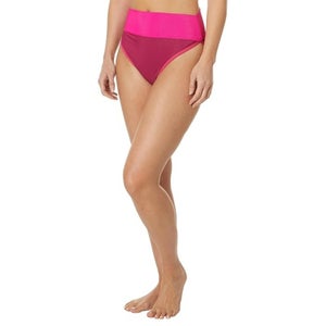 Beach Riot Emmy Bikini Bottom Women's Large Pink Stretch High Waisted GBO762