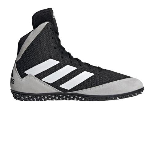 Adidas Mat Wizard 5 FZ5381 Men Black Gray White High Top Wrestling Shoes DWA2108