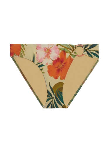 Lauren Ralph Lauren Rattan Ring Bikini Swim Bottom Women 8 Brown Tropical GBO655