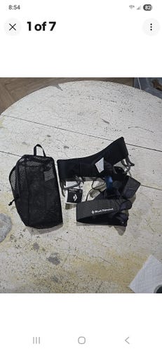 Black diamond rock climbing harness new size large