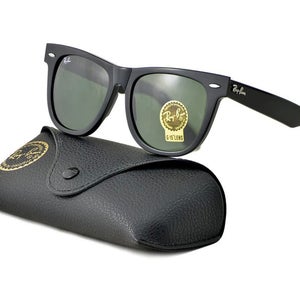 New Ray-Ban Wayfarer Black Frame Green Lens RB2140 G15 Lens