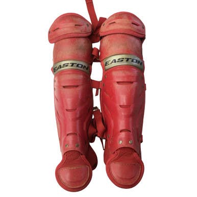 Used Easton GAMETIME SHIN GUARDS Catchers Leg Guards Red Youth 11760-S000086316