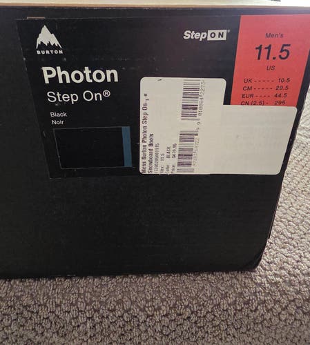 Men's Size M 11.5 (W 12.5) Burton PHOTON STEP ON Snowboard Boots Medium Flex All Mountain (Used)