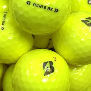 12pk Bridgestone Tour B RX Golf Balls / Yellow/ Near Mint (AAAA) Used w/Mesh Bag