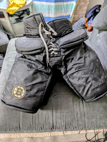 Brandon Bussi - Vaughn Custom - Used NHL Pro Stock Goalie Pants - Boston Bruins (Black)