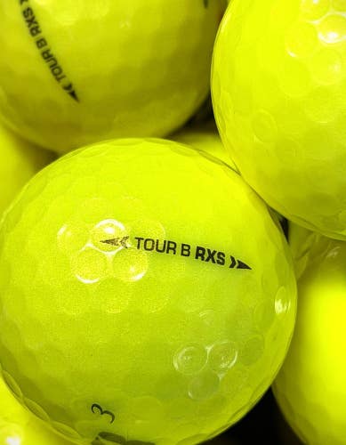 12 pk Bridgestone Tour B RXS Golf Balls / Yellow/ Premium AAA Used w/Mesh Bag