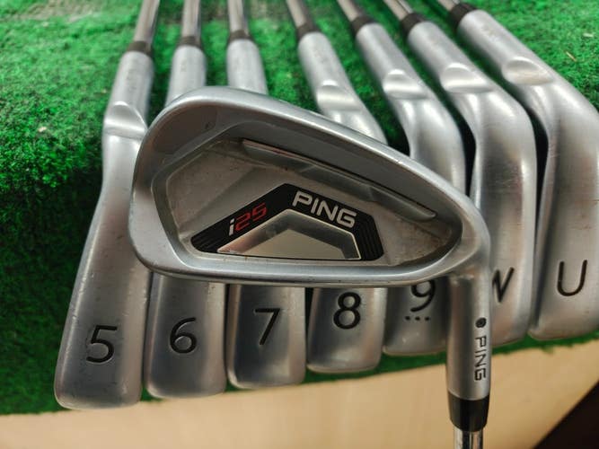 Ping I25 Black Dot Iron Set 4-PW,UW Stiff Flex Steel Shaft CFS Matching Serial #