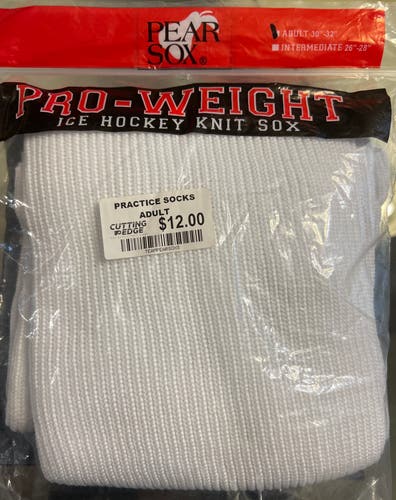 White Senior Large Socks (New)