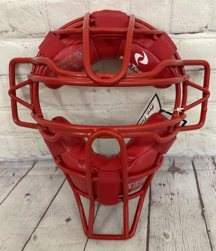 Pro Team NOCSAE FM1216E Youth Baseball Catcher's Facemask Red