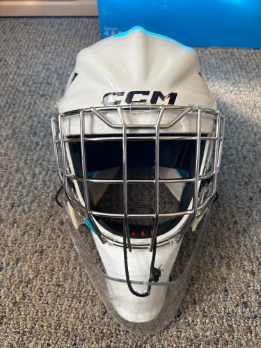 Senior Small 2024 CCM Axis F9 Goalie Mask (Used)