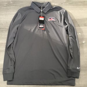 Team USA Gray Large Men's Nike Dri-Fit Shirt (New)