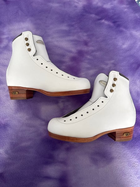 White Riedell 55 Figure Skates Junior 2 (New)
