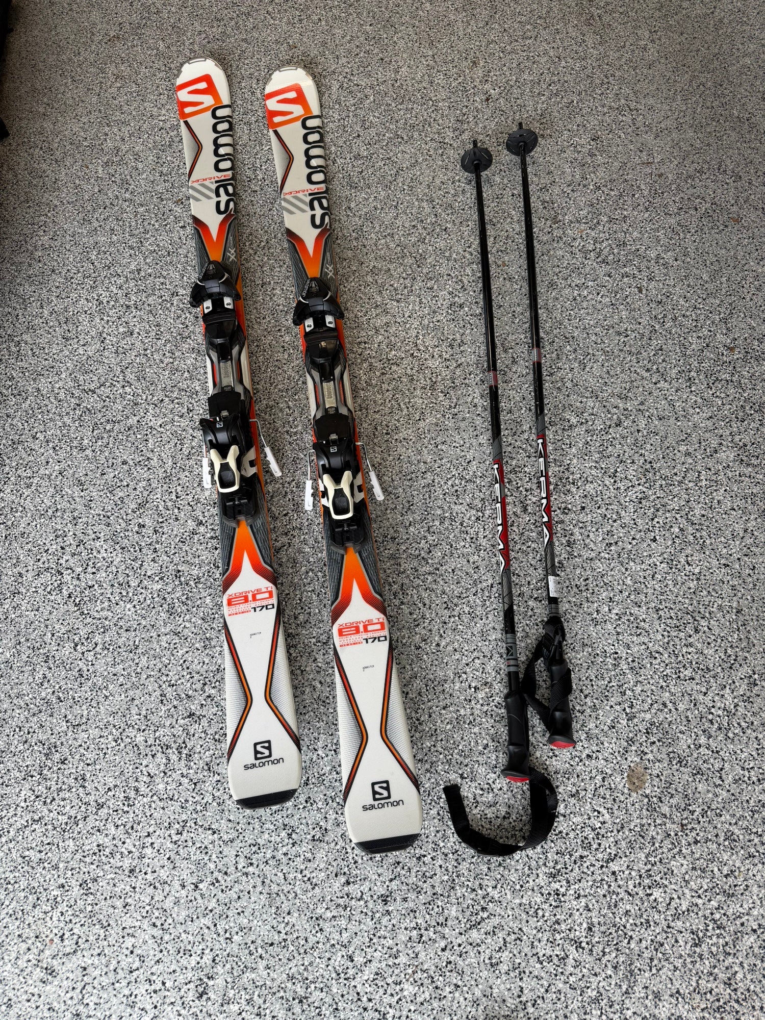 2017 Salomon X-Drive 170 cm All Mountain Skis With Bindings (Used