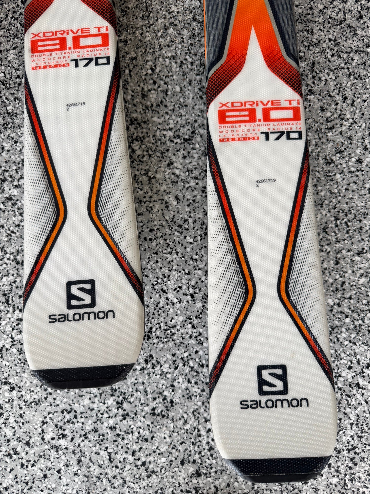 2017 Salomon X-Drive 170 cm All Mountain Skis With Bindings (Used