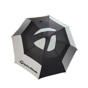 NEW 2025 TaylorMade Tour 64" Double Canopy Black/White/Grey Golf Umbrella