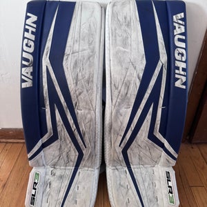 Blue 30" Junior Vaughn Slr3 Goalie Leg Pads (Used)