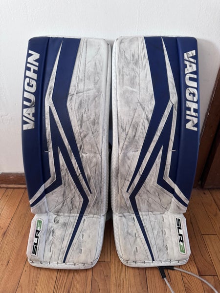Blue 30" Junior Vaughn Slr3 Goalie Leg Pads (Used)