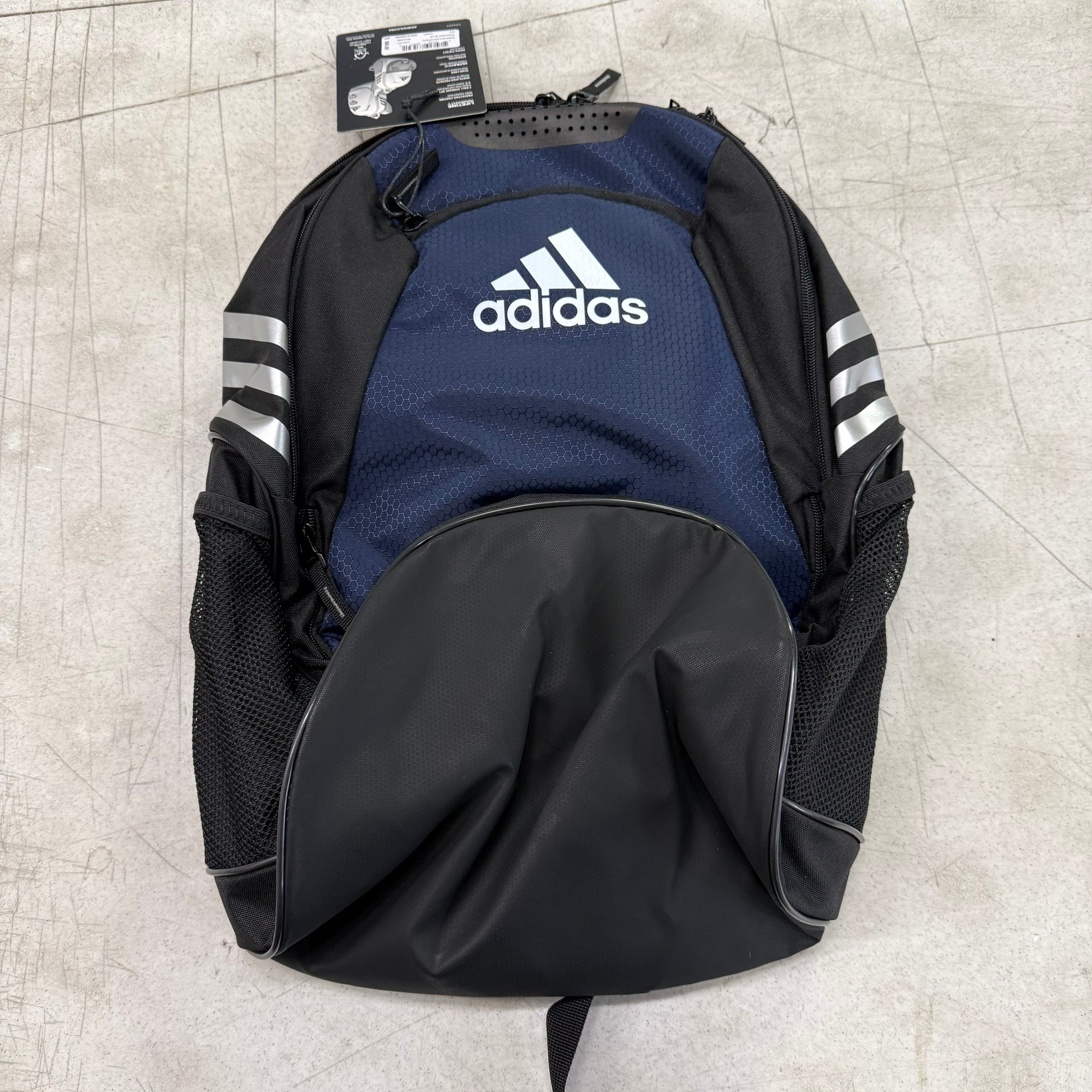 adidas backpack navy blue Striker 3 (Navy Blue) Keep your laptop safe in the 15.4 laptop storage compartment PRYFC Navy Adidas Backpack