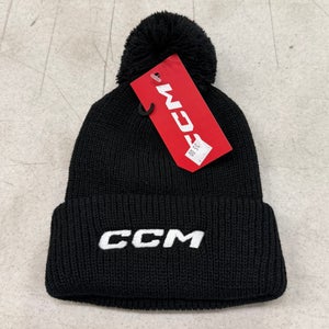 Black Adult Beanie CCM Hat (New)