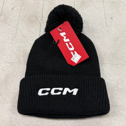 Black Adult Beanie CCM Hat (New)