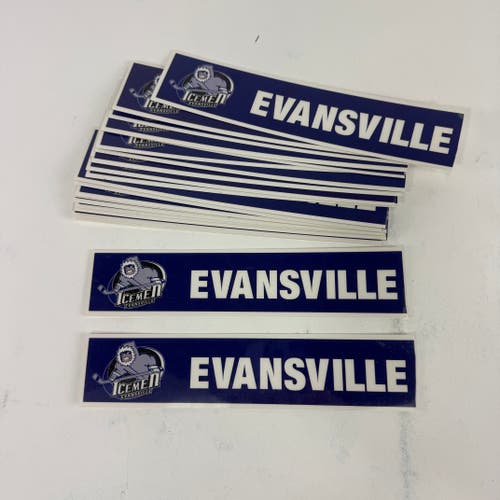 Evansville Icemen Locker Room Nameplates