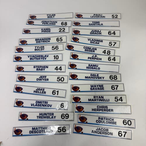 Atlanta Thrashers Locker Room Nameplates