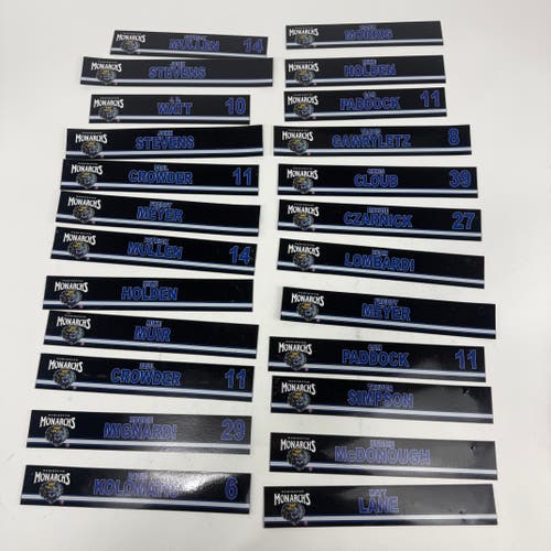Manchester Monarchs Locker Room Nameplates (Group#4)