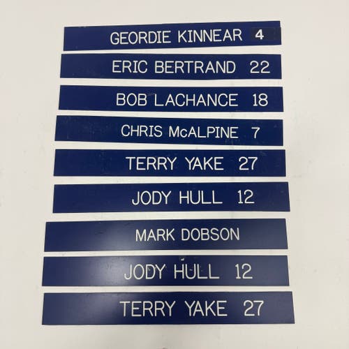 Dark Blue Locker Room Nameplates - Unknown Team