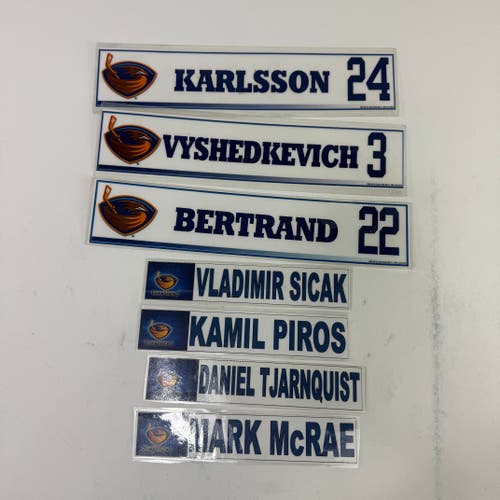 Atlanta Thrashers Locker Room Nameplates NHL