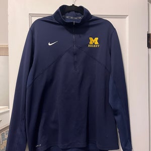 Michigan Hockey Nike Quarter Zip Size XL Team Issue